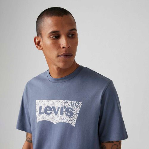 Camiseta Levi's® Graphic Crewneck Azul Manga Curta