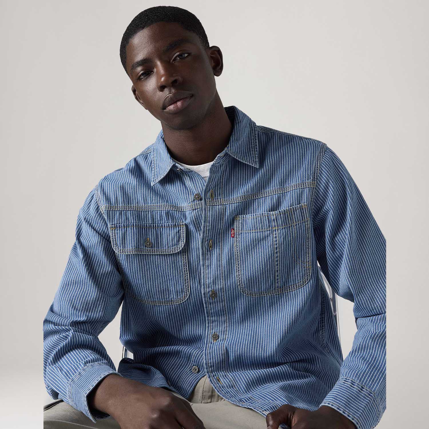 Camisa Levi's® Auburn Worker Lavagem Média Manga Longa - Levi's