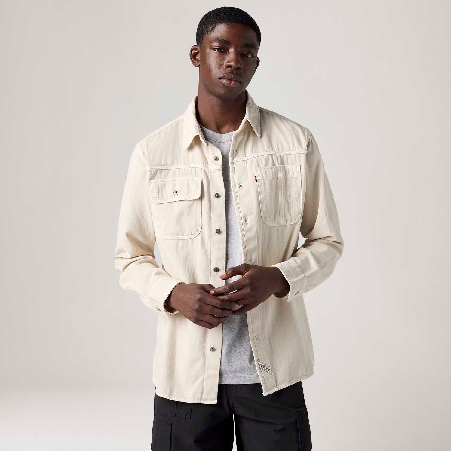 Camisa Levi's® Auburn Worker Cinza Manga Longa - Levi's® Brasil