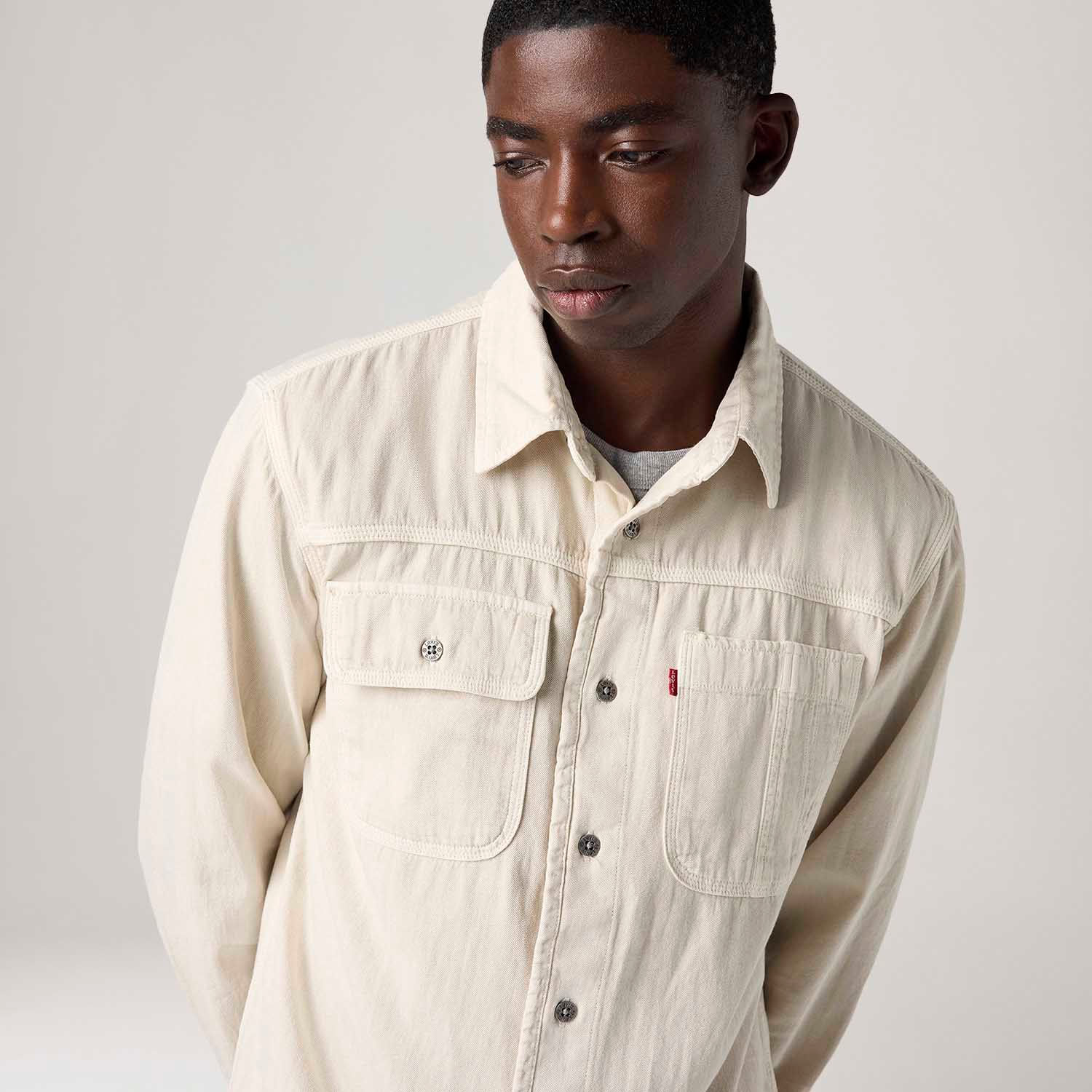 Camisa Levi's® Auburn Worker Cinza Manga Longa - Levi's® Brasil