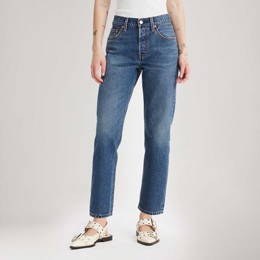 Calça Jeans Levi's® 501® Crop Lightweight Lavagem Média