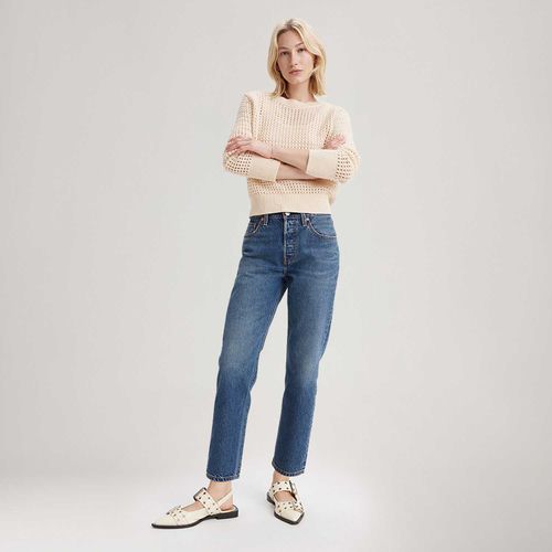 Calça Jeans Levi's® 501® Crop Lightweight Lavagem Média
