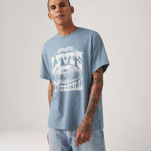 Camiseta Levi's® Relaxed Fit Azul Manga Curta