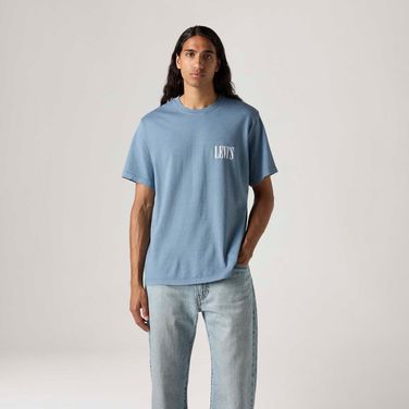 Camiseta Levi's® Relaxed Fit Azul Manga Curta