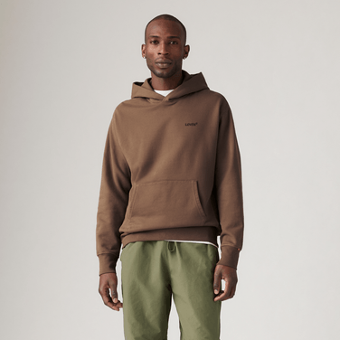 Moletom Levi's® The Authentic Hoodie Com Capuz Marrom Manga Longa