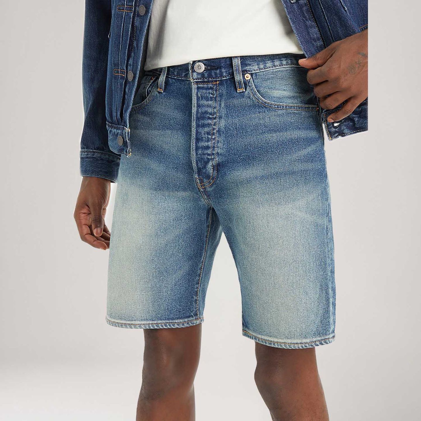 Bermuda Jeans Levi's® 501® Original Lavagem Média - Levi's® Brasil