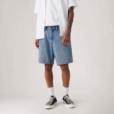 Bermuda Jeans Levi's® 468® Loose Lavagem Média