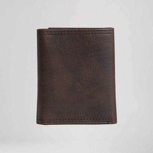 Carteira Levi's ID Trifold Masculina Marrom Escuro