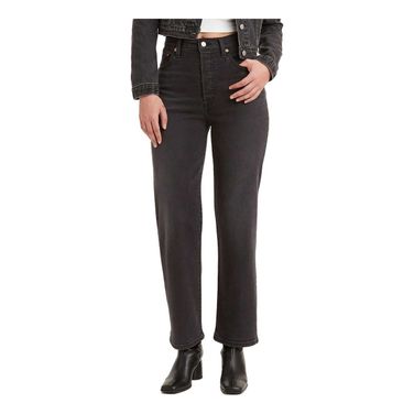 Calça Jeans Levi's® Ribcage Straight Ankle Preta