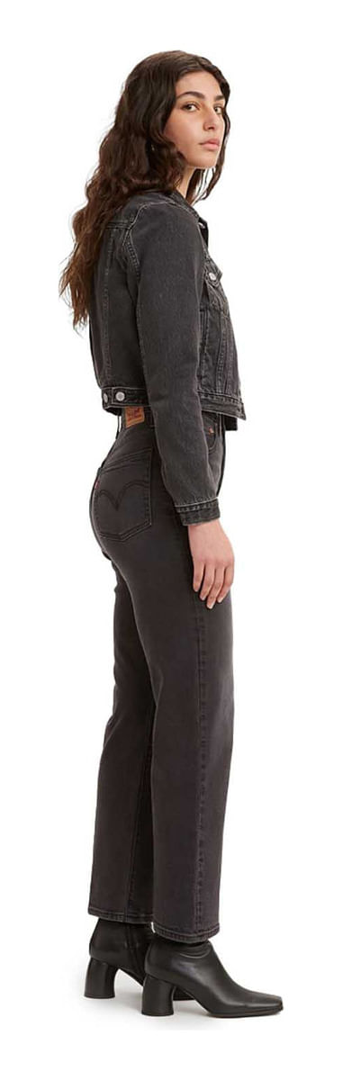 Calça Jeans Levi's® Ribcage Straight Ankle Preta
