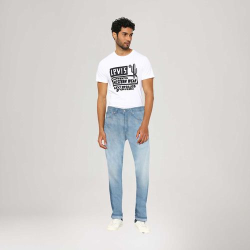 Calça Jeans Levi's® 501® Slim Taper Lavagem Clara