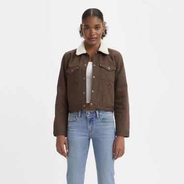 Jaqueta Levi's® Trucker Snap Sherpa Marrom