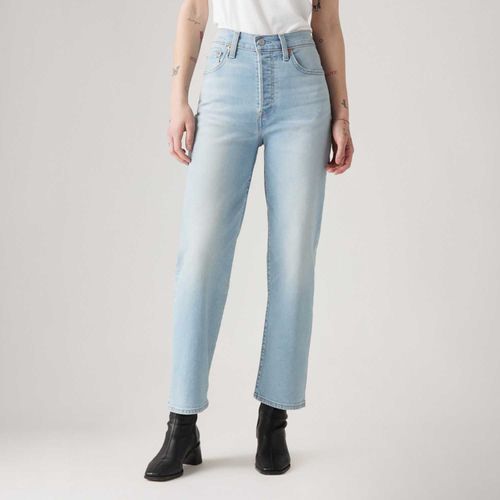 Calça Jeans Levi's® Ribcage Straight Ankle Lavagem Clara