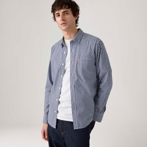 Camisa Levi's® Classic Standad Cinza Manga Longa