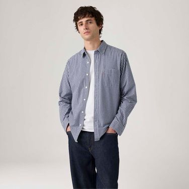 Camisa Levi's® Classic Standad Cinza Manga Longa