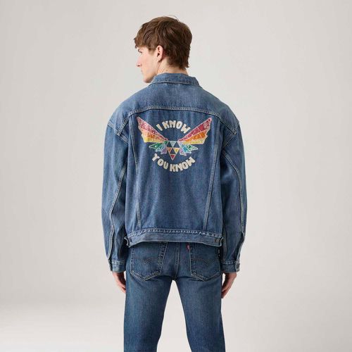 Jaqueta Jeans Levi's® Trucker Pride Lavagem Média