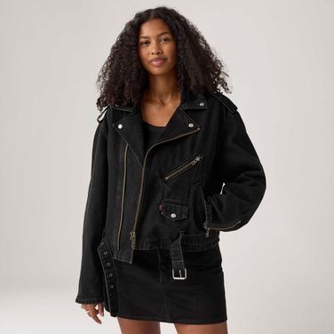 Jaqueta Jeans Levi's® Pride Moto Jacket Preta