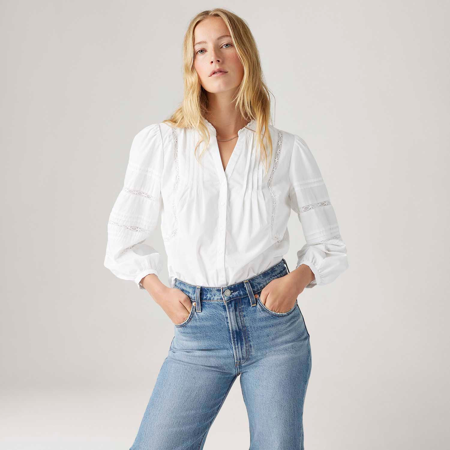 Menor preço em Blusa Levi's® Mandy Branca Manga Longa