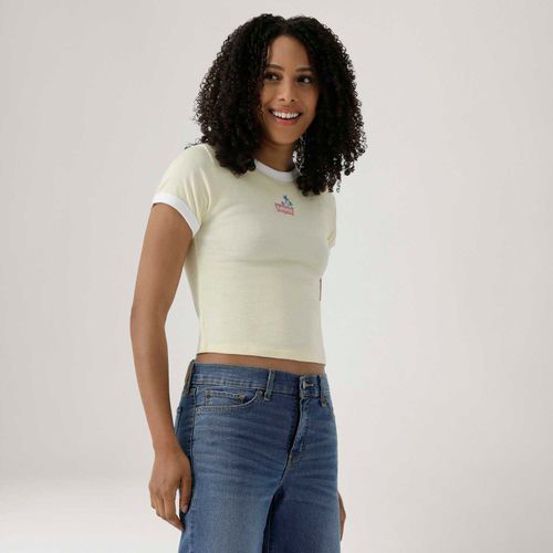 Camiseta Levi's® Graphic Mini Ranger Amarela Manga Curta