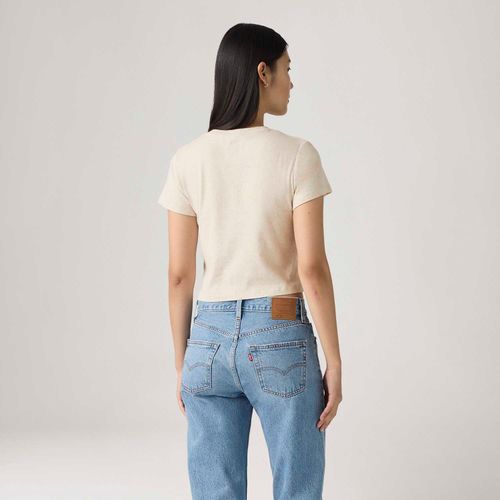 Camiseta Levi's® Essential Sporty Off White Manga Curta