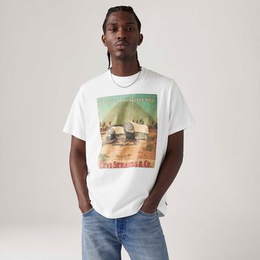 Camiseta Levi's® Relaxed Fit Branca Manga Curta