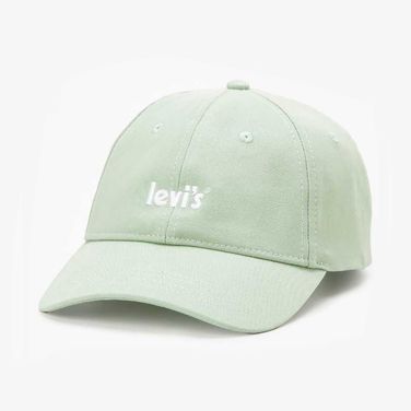 Boné Levi's® Poster Logo Aba Curva Verde Claro