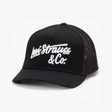 Boné Levi's® Embroidered Aba Curva Preto