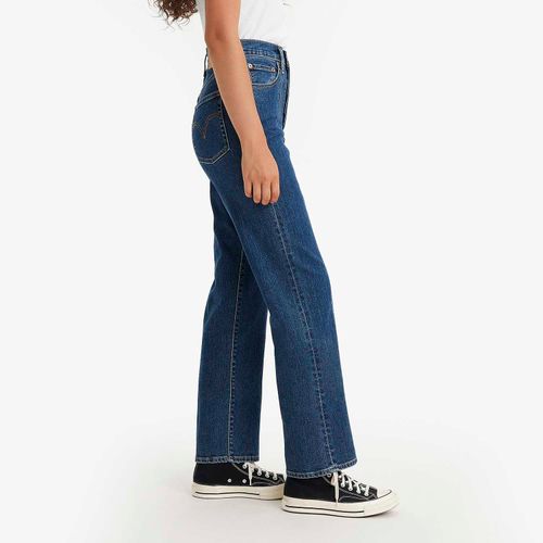Calça Jeans Levi's® Ribcage Straight Seamed Lavagem Escura