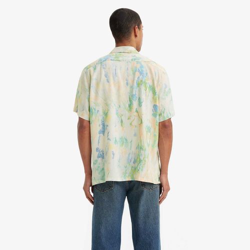 Camisa Levi's The Sunset Camp Manga Curta Estampada Amarela