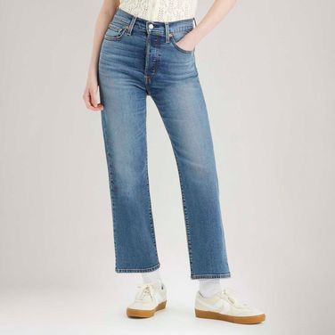 Calça Jeans Levi's® Ribcage Straight Ankle Lavagem Clara