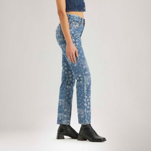 Calça Jeans Levi's® 501® For Women Lavagem Média Estampada