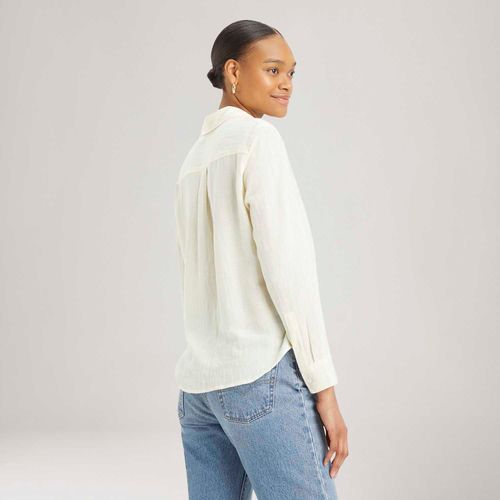 Camisa Levi's® The Classic Bw Shirt Amarela Manga Longa