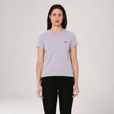 Camiseta Levi's® The Perfect Azul Manga Curta
