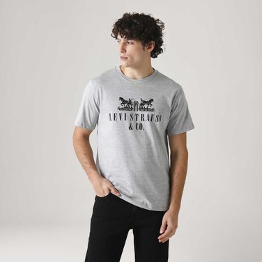 Camiseta Levi's® Graphic Set-in Neck Cinza Manga Curta