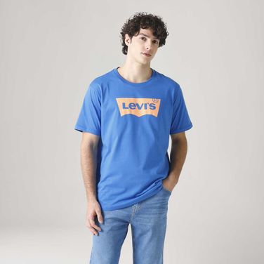 Camiseta Levi's® Graphic Set-in Neck Azul Manga Curta