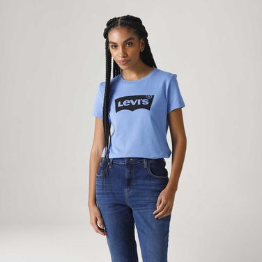 Camiseta Levi's® The Perfect Azul Manga Curta