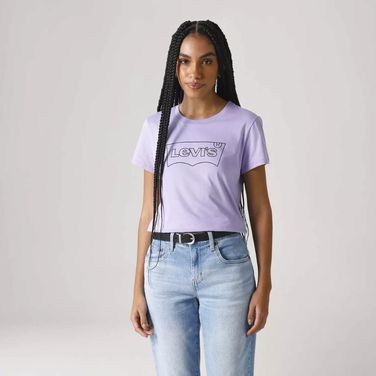 Camiseta Levi's® The Perfect Roxo Manga Curta