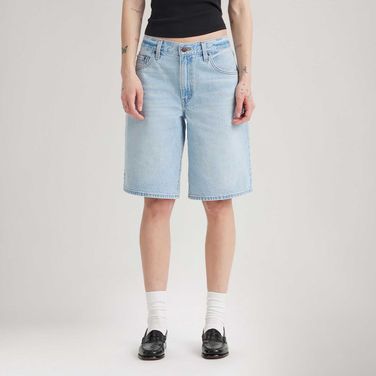 Bermuda Jort Jeans Levi's® Baggy Dad Lavagem Clara