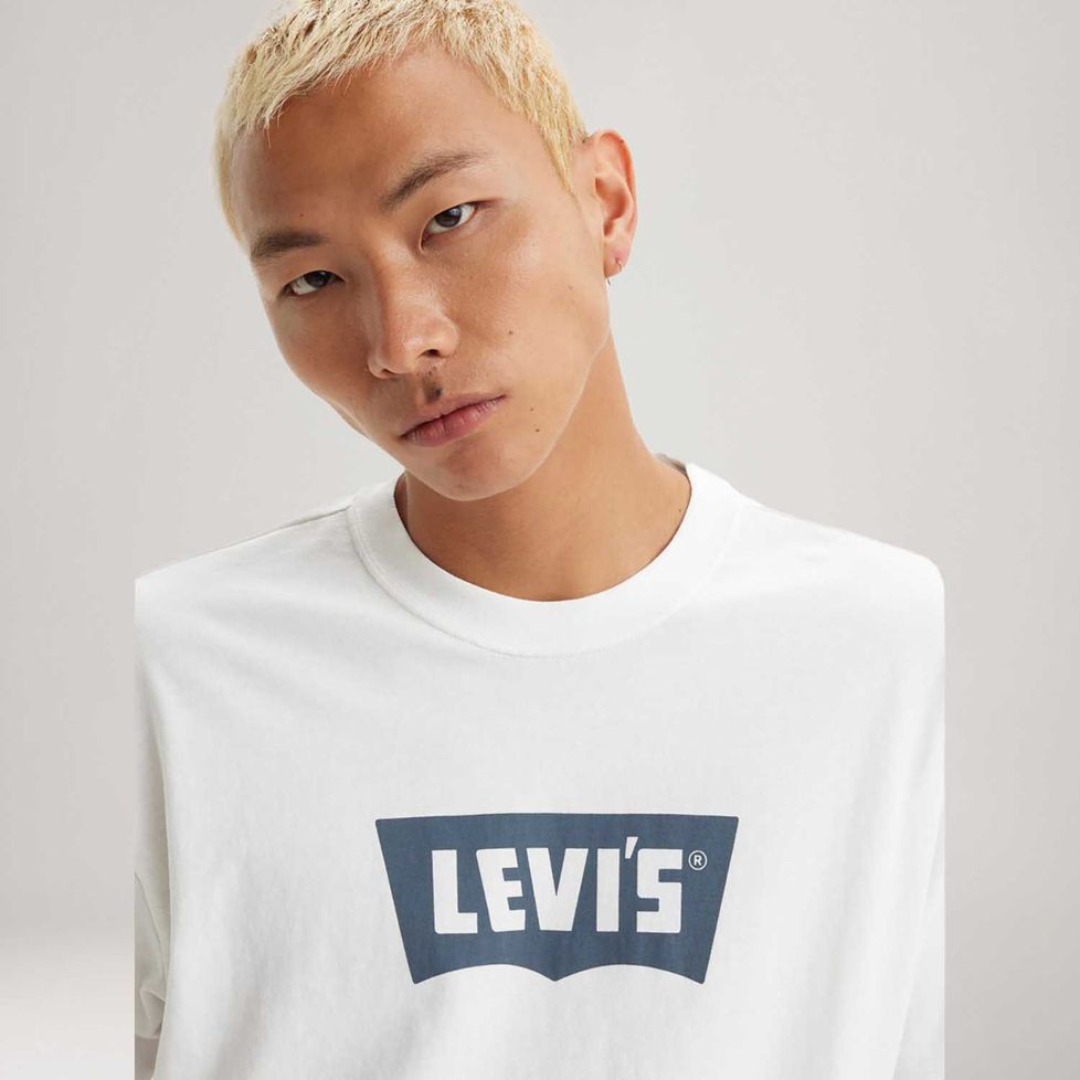 Camiseta Levi's® Vintage Batwing Graphic Branca Manga Curta