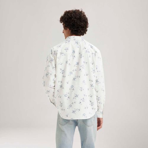 Camisa Levi's® Relaxed Fit Western Branca Estampada Manga Longa