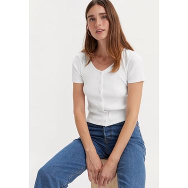 Blusa Levi's® Mônica Branca Manga Curta