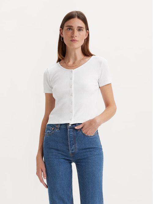 Blusa Levi's® Mônica Branca Manga Curta