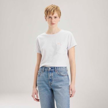 Camiseta Levi's® Margot Pocket Roxo Manga Curta
