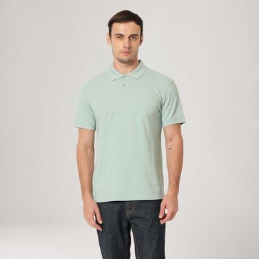 Camisa Polo Levi's® Authentic Verde Água Manga Curta