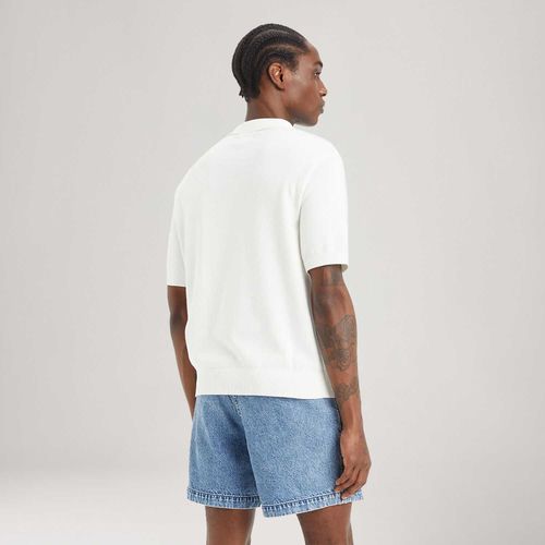 Camisa Polo Levi's® Sweater Branca Manga Curta