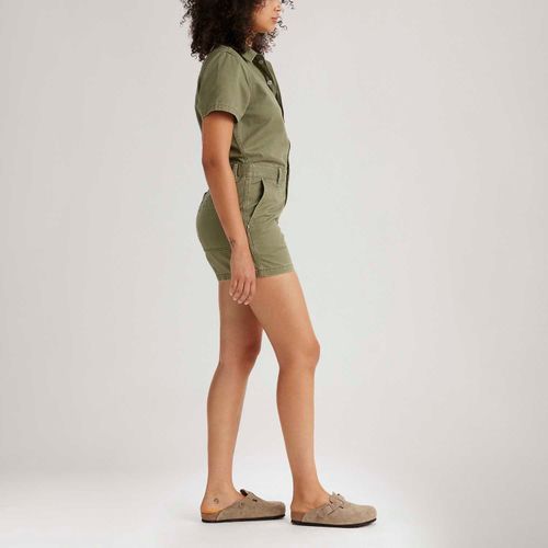 Macaquinho Levi's® Heritagem Romper Verde Manga Curta