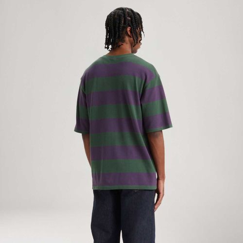 Camiseta Levi's® Pique Pocket Verde e Roxa Manga Curta