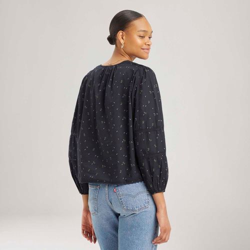 Blusa Levi's® Aliyah Azul Estampada Manga Longa