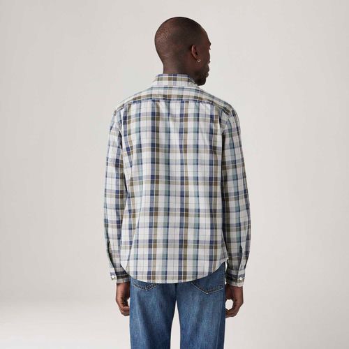 Camisa Levi's® Classic Standard Xadrez Cinza Claro com Bolso
