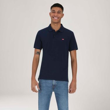 Camisa Polo Levi's® HM Classic Azul Marinho Manga Curta